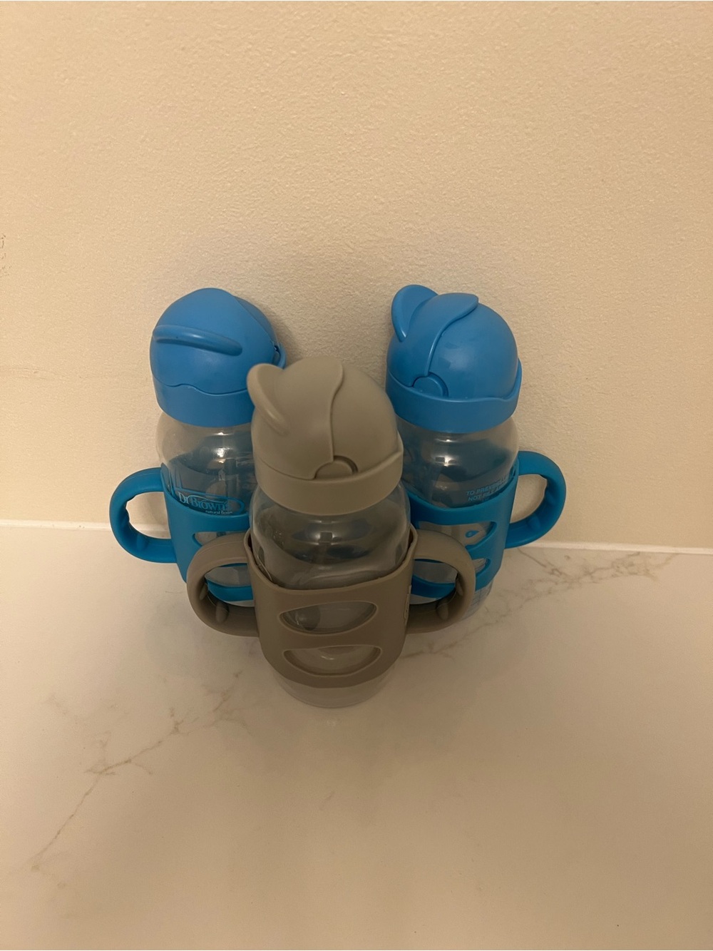 Set of 3 Dr. Brown's Milestones Narrow Sippy Straw Bottle
